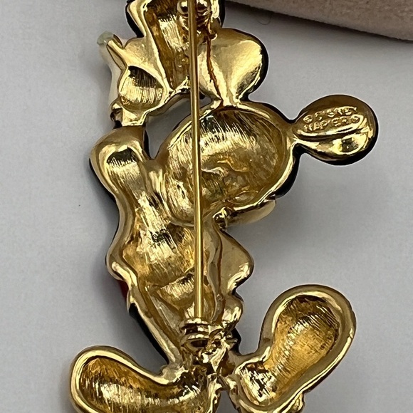 Vintage Disney Napier Mickey Mouse Top Hat Brooch - Picture 6 of 10